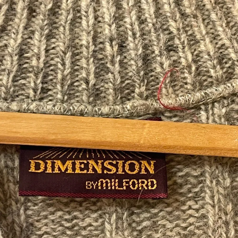 Vintage Dimension Mens Milford Half Button Wool Blend Sweater XL - Picture 5 of 9